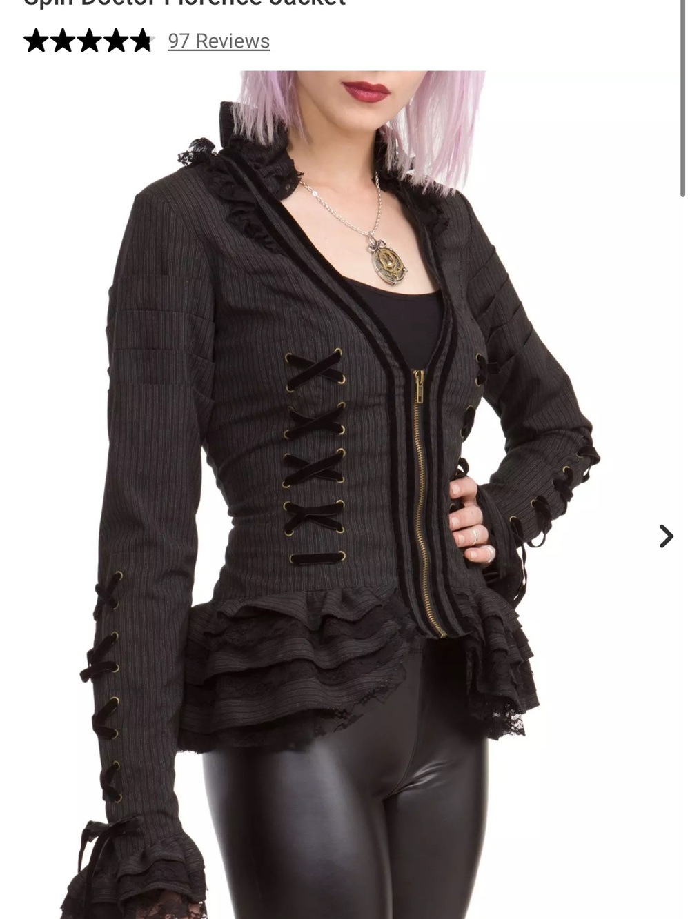 🖤 RARE SPIN DOCTOR FLORENCE GOTHIC JACKET — SIZE XL 🖤